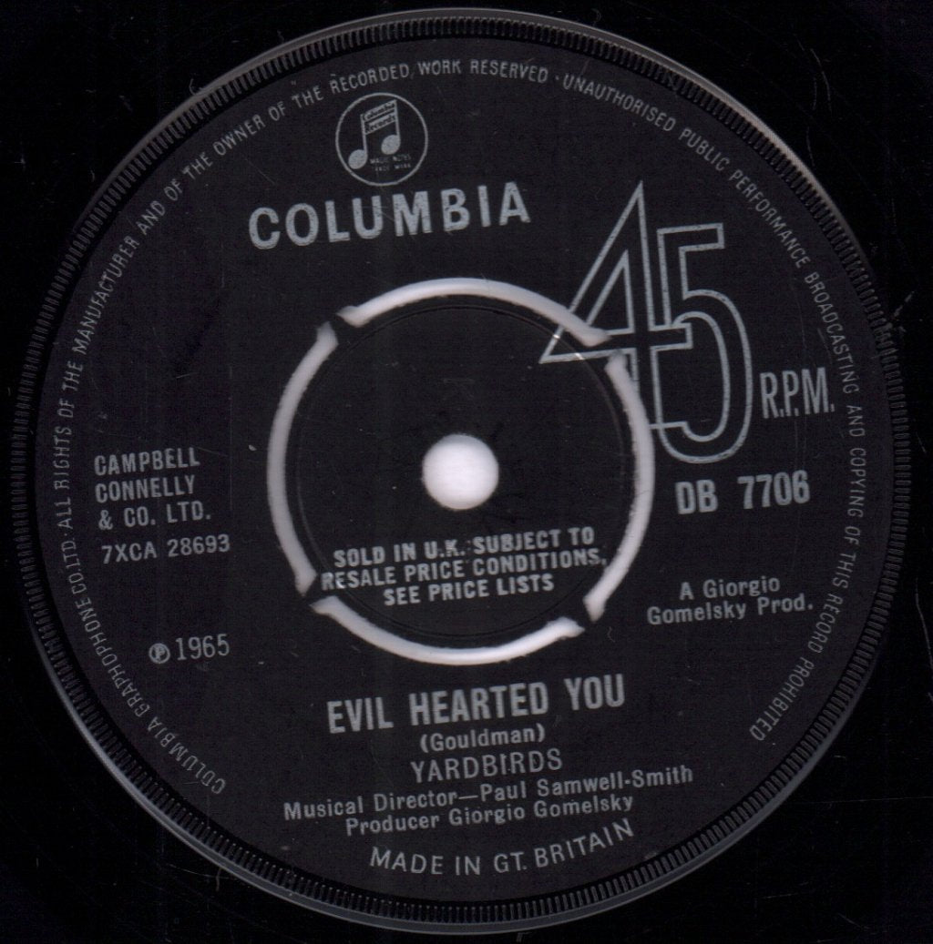 Yardbirds - Evil Hearted You - 7 Inch