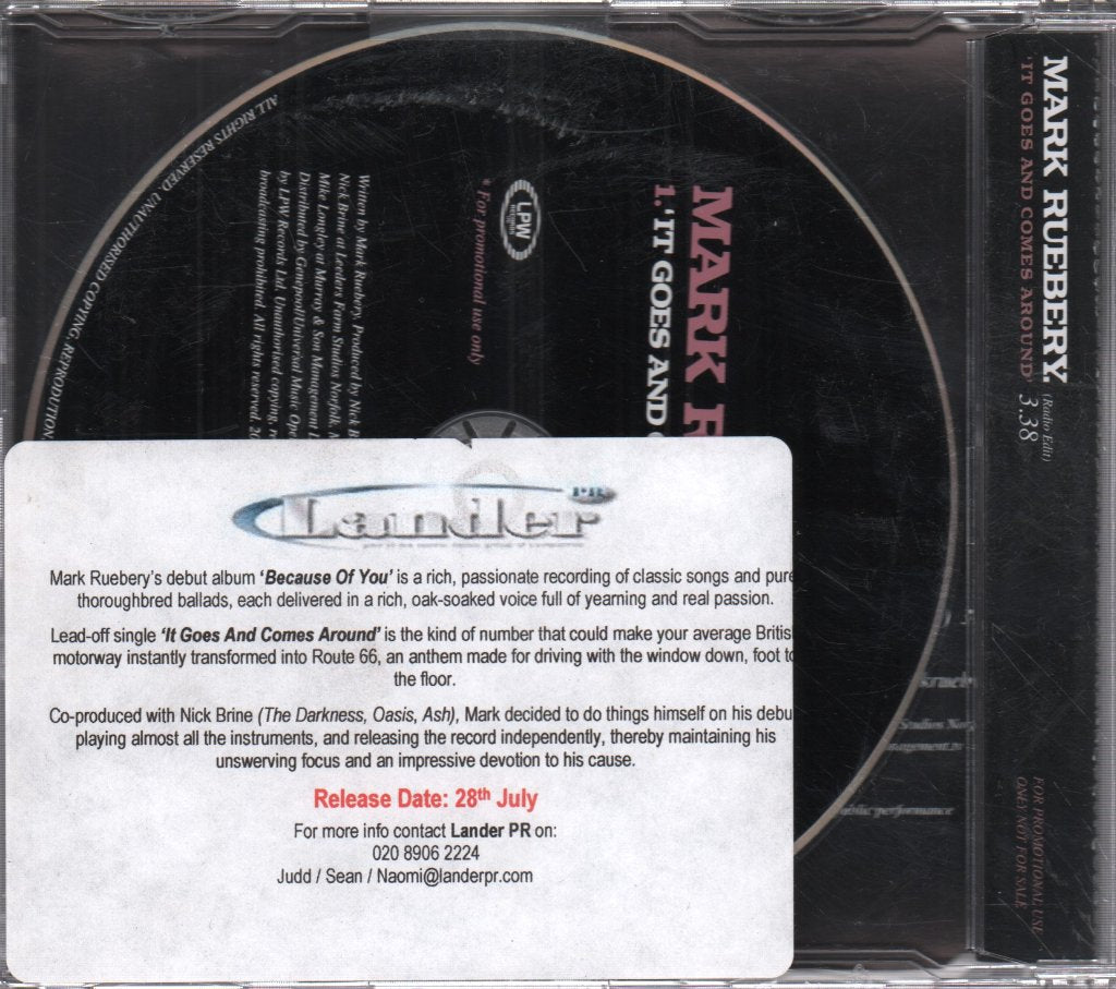 Mark Ruebery - it goes and comes around - Cd