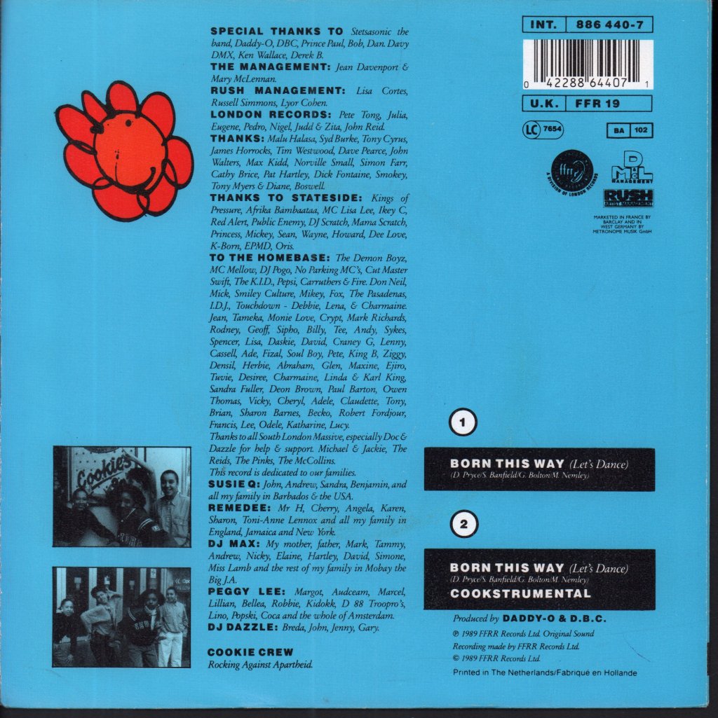 Cookie Crew - Born This Way Let's Dance - 7 Inch