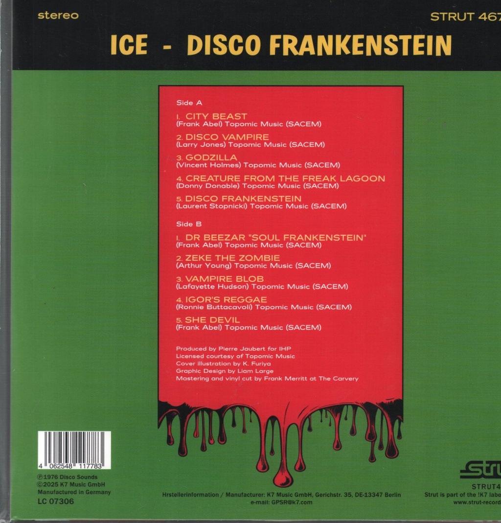 Ice (Lafayette Afro-Rock Band) - Disco Frankenstein - Lp