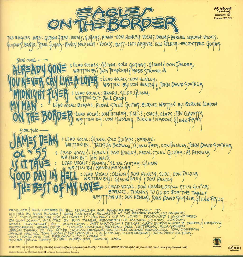 Eagles - On The Border - Lp
