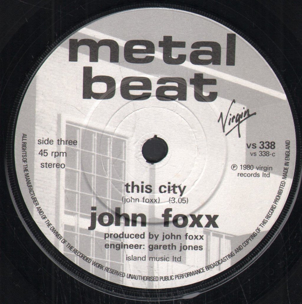 John Foxx - No One Driving - Double 7 Inch