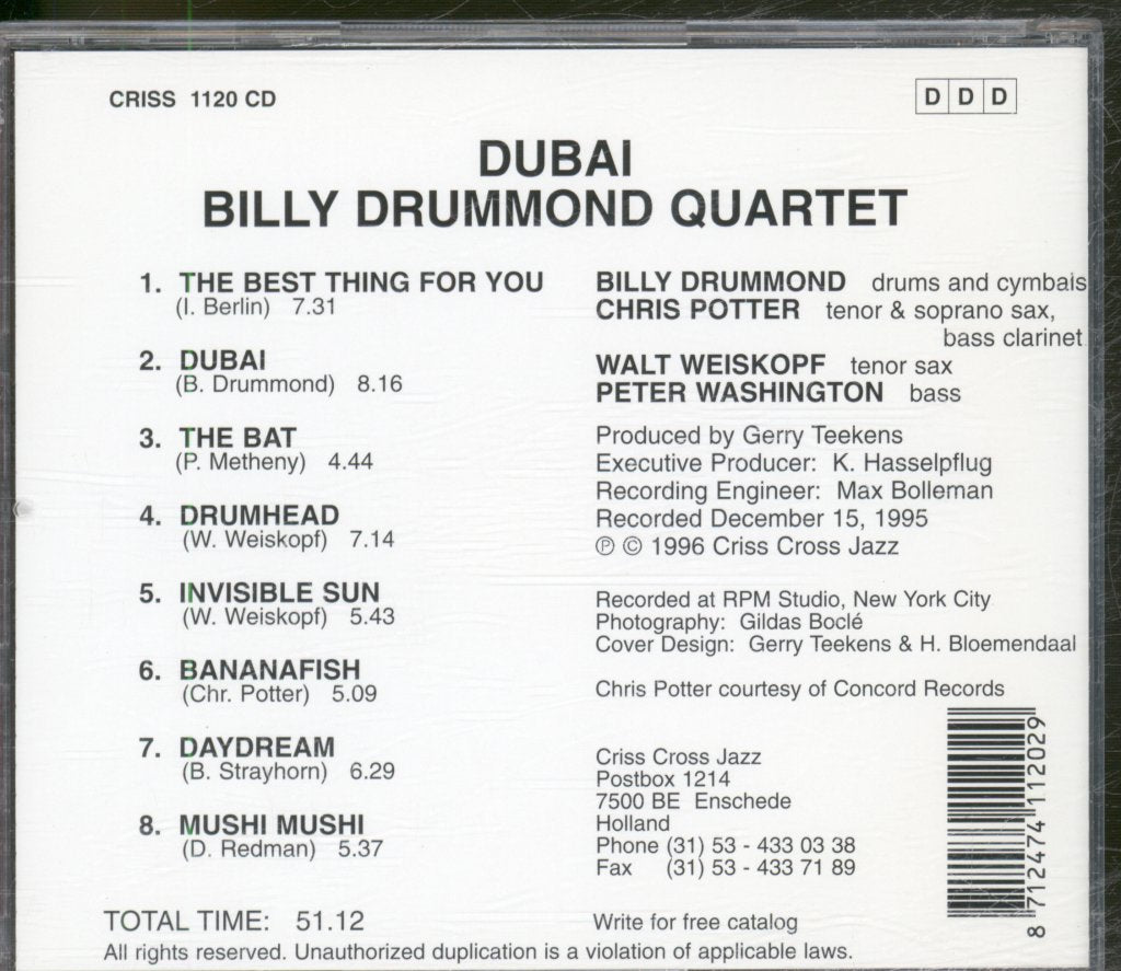 Billy Drummond Quartet - Dubai - Cd