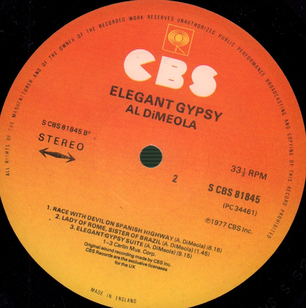 Al Di Meola - Elegant Gypsy - Lp