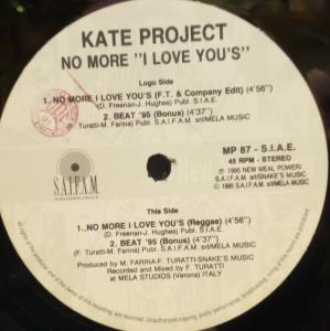 Kate Project - No More I Love You's - 12 Inch