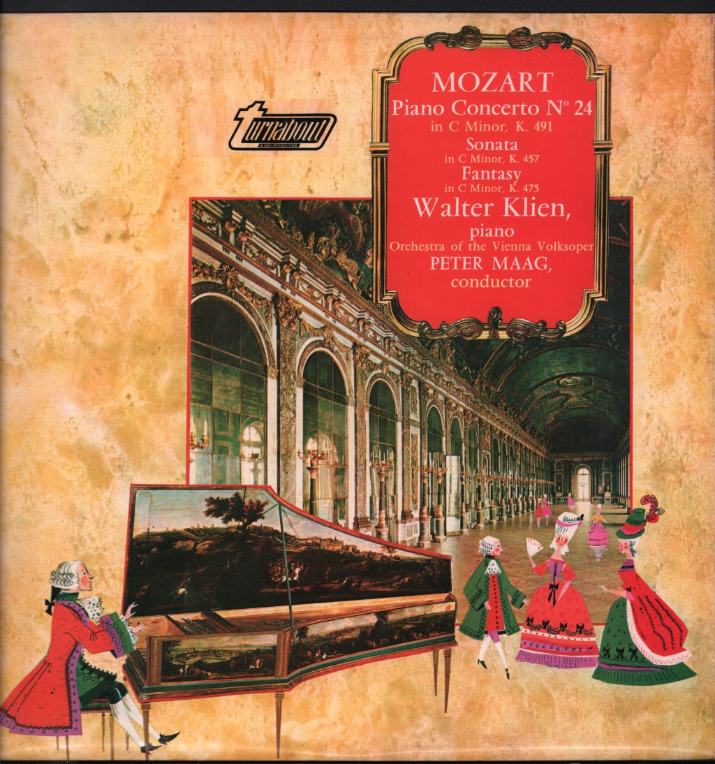 Walter Klien / Peter Maag / Orchestra of the Vienna Volksoper - Mozart - Piano Concerto No 24 In C Minor, K. 491 / Sonata In C Minor, K. 457 / Fantasy In C Minor, K. 475 - Lp