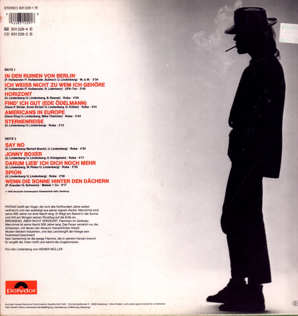 Udo Lindenberg - Phonix - Lp
