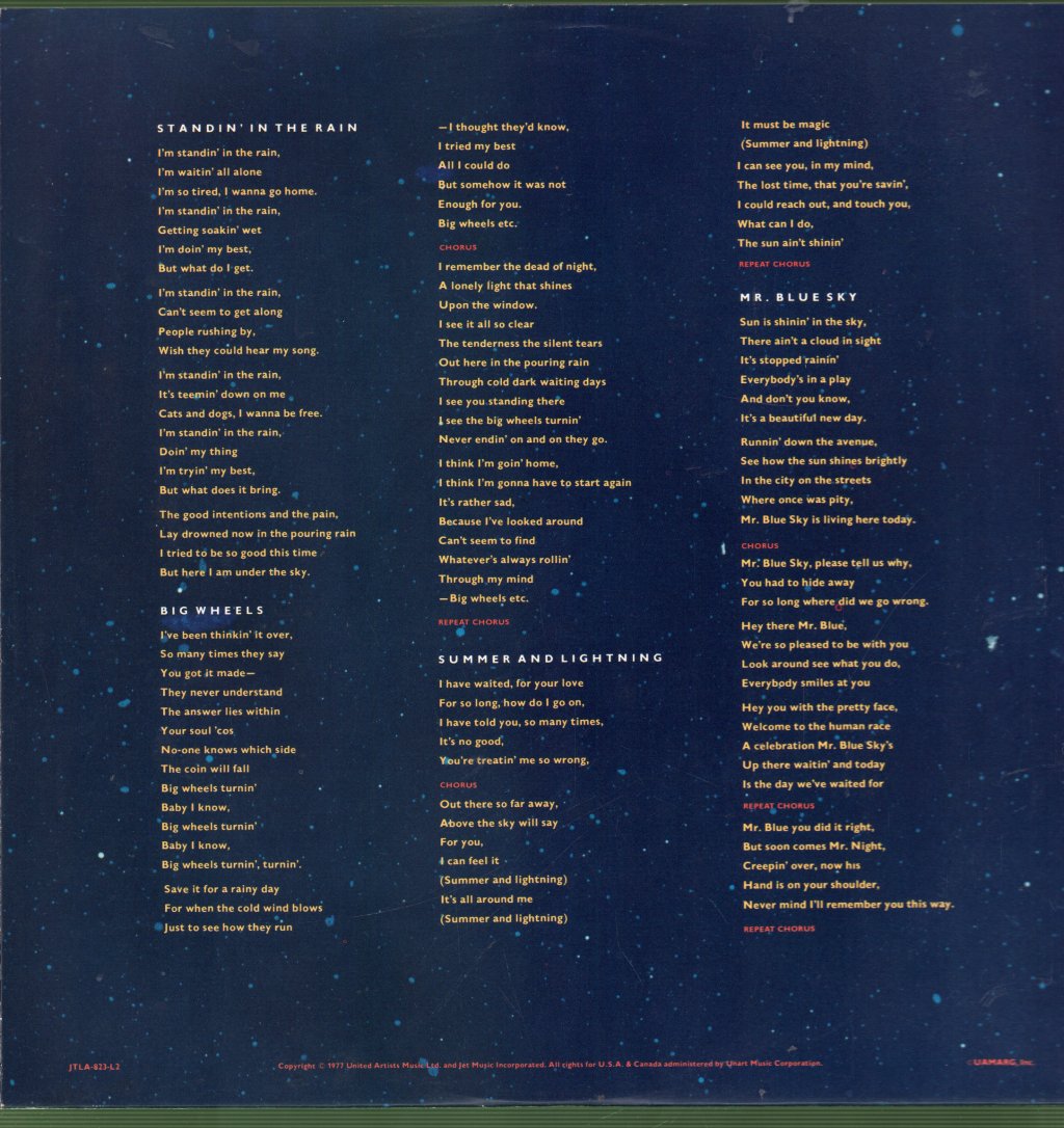 Electric Light Orchestra - Out Of The Blue - Double Lp
