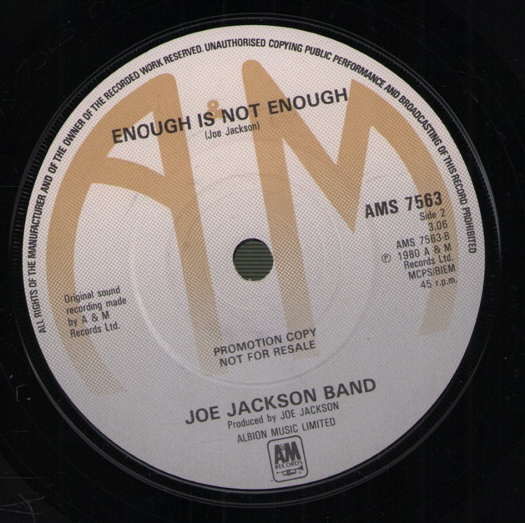 Joe Jackson Band - Mad At You - 7 Inch