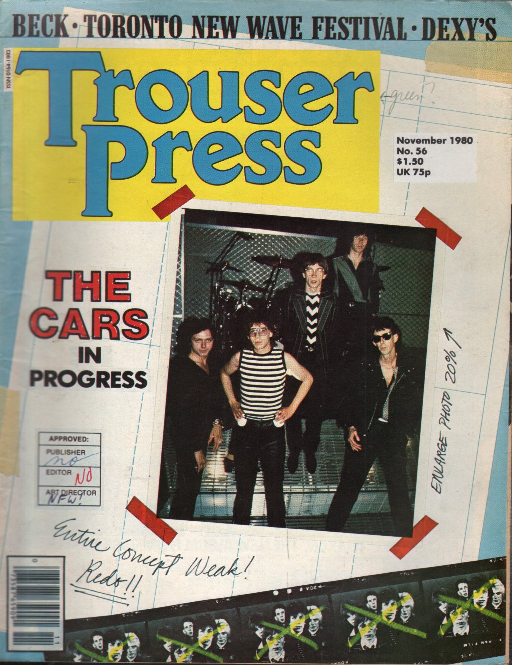 Cars/Stranglers - Trouser Press November 1980 No.56 - Magazine