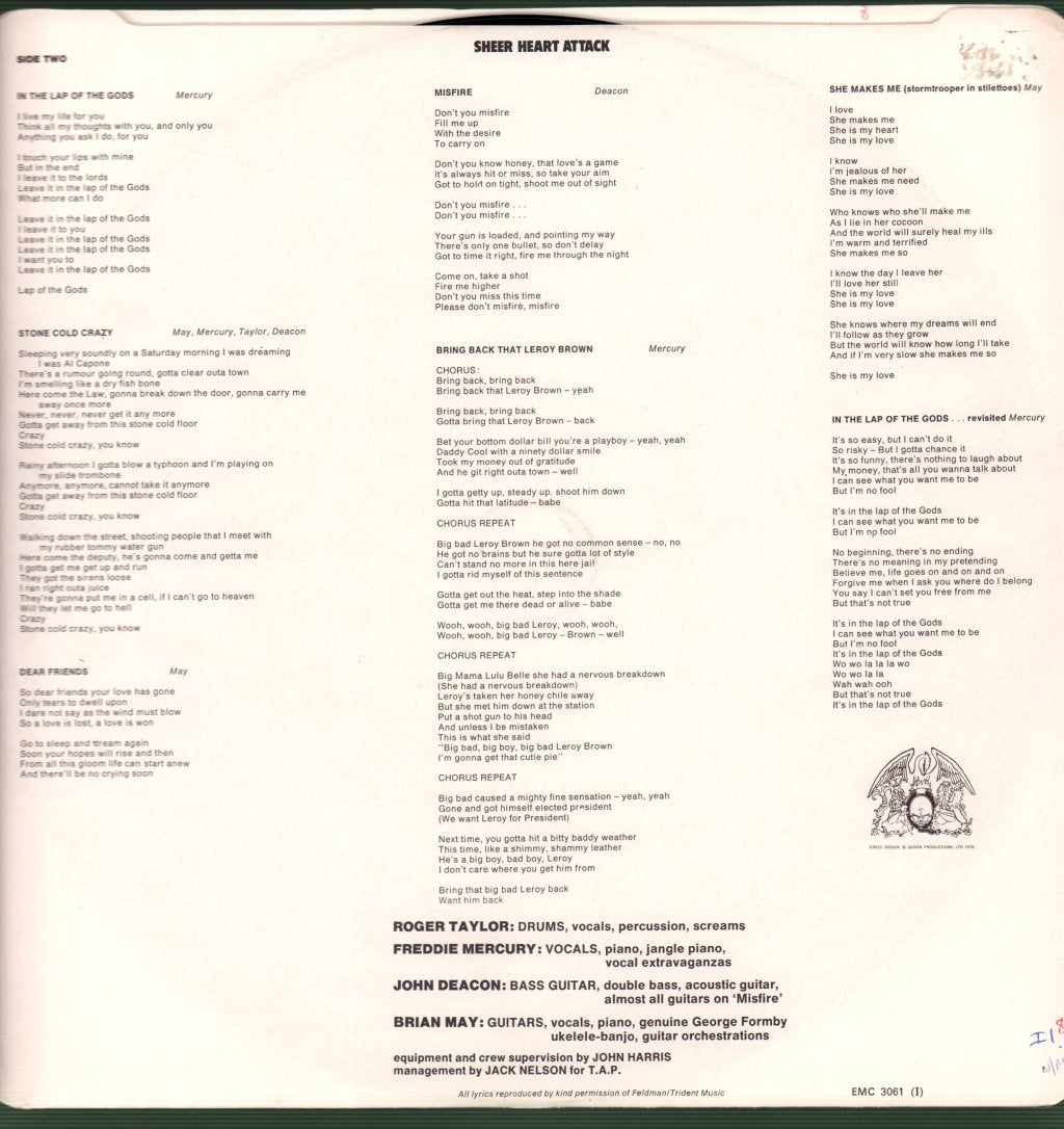 Queen - Sheer Heart Attack - Lp