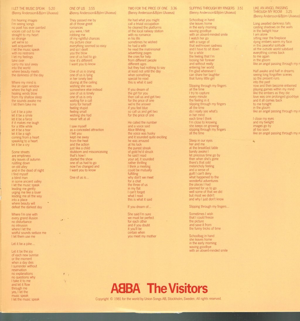 ABBA - Visitors - Lp