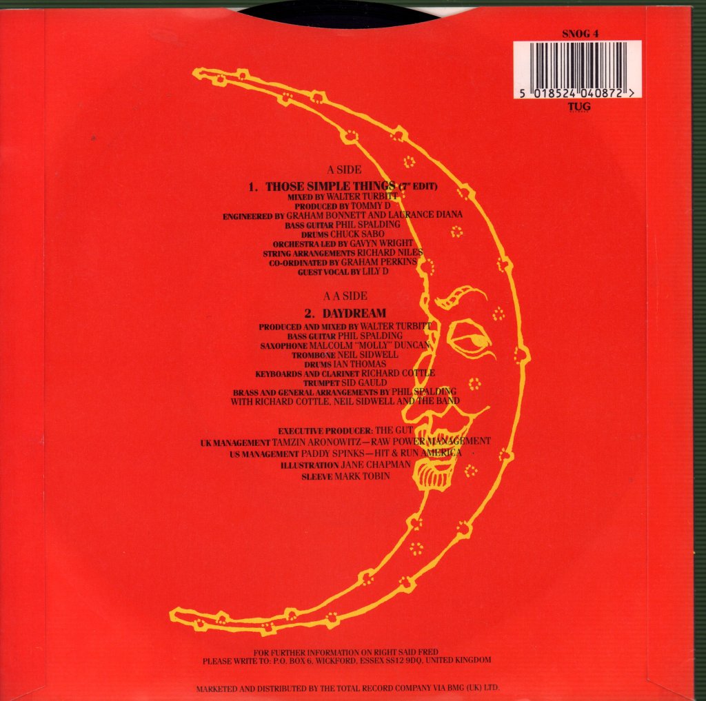Right Said Fred - Those Simple Things - 7 Inch