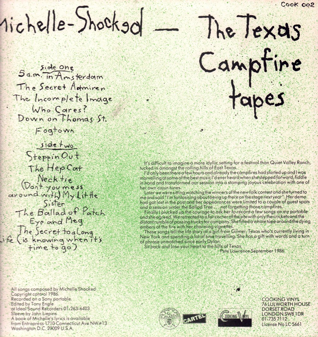 Michelle Shocked - Texas Campfire Tapes - Lp
