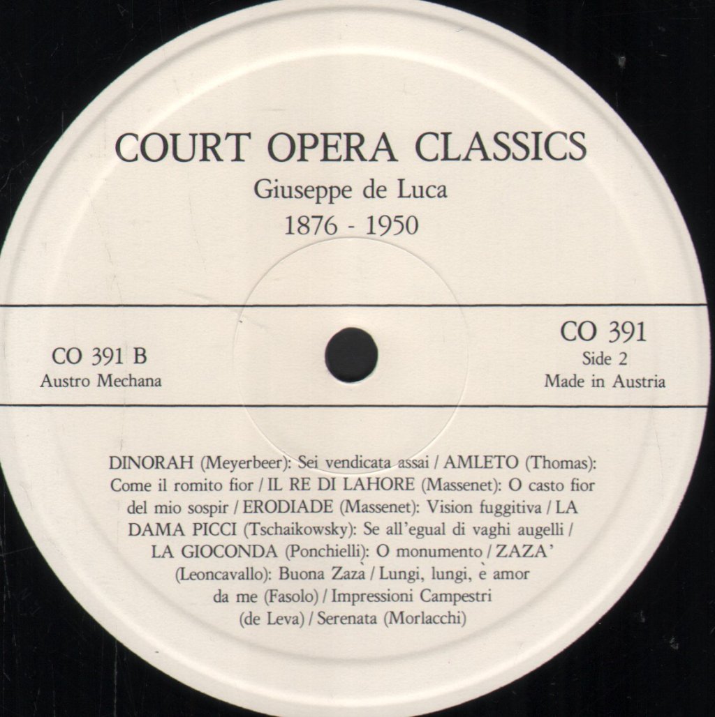 Giuseppe De Luca - Giuseppe De Luca 1876-1950 - Lp