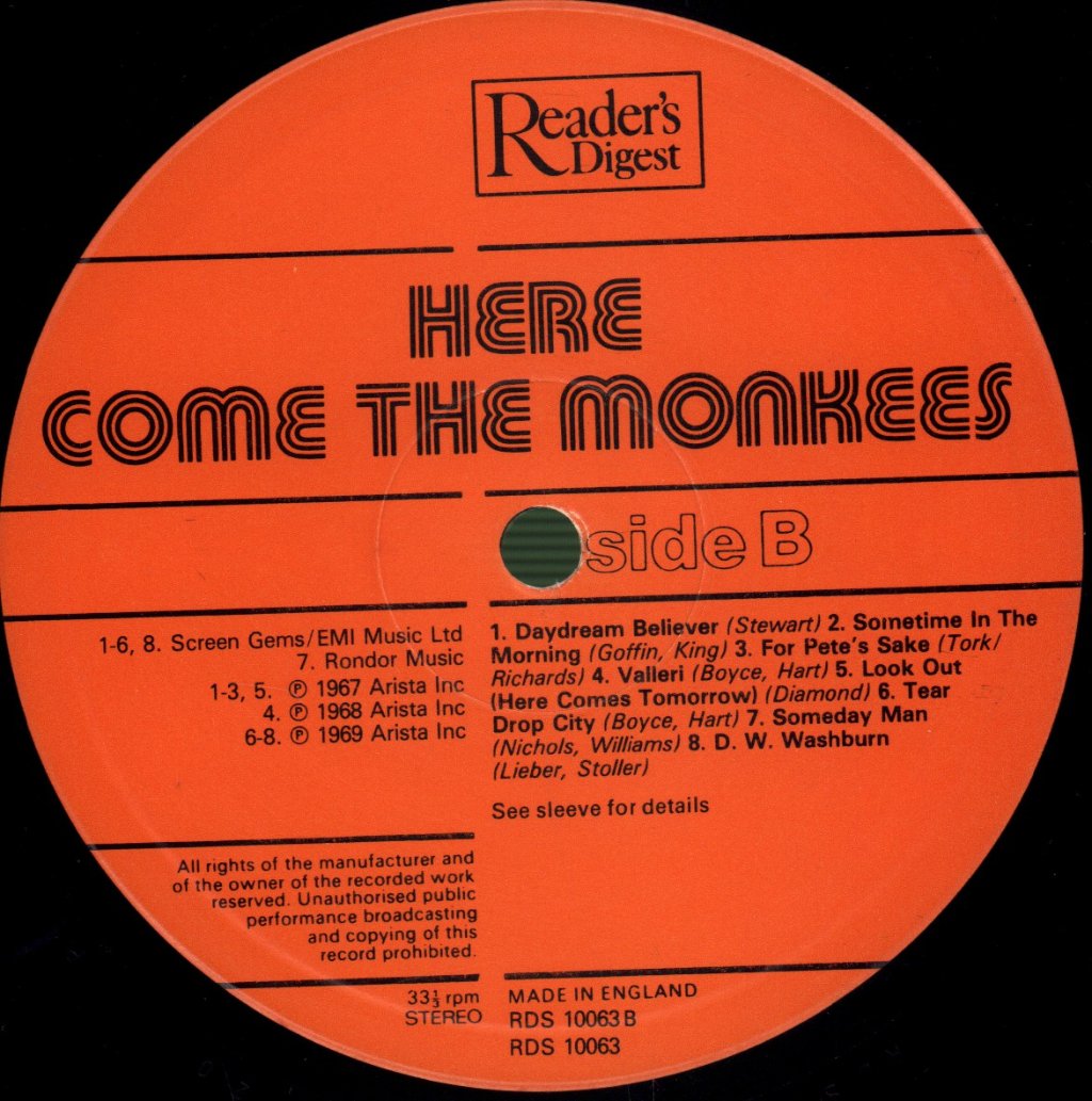 Monkees - Here Come The Monkees - Lp