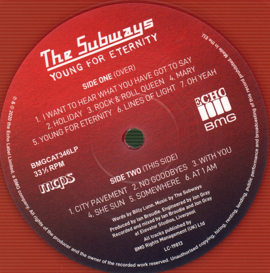 Subways - Young For Eternity - Lp