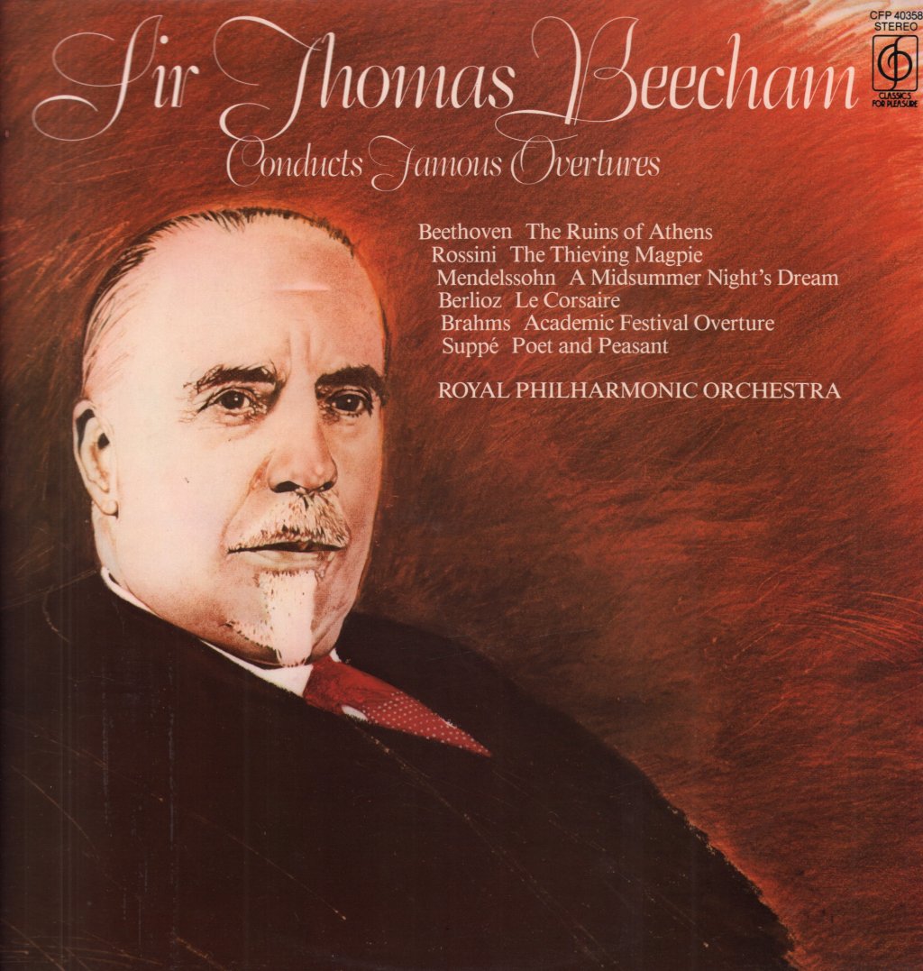 Sir Thomas Beecham / Royal Philharmonic Orchestra - Conducts Famous Overtures - Lp