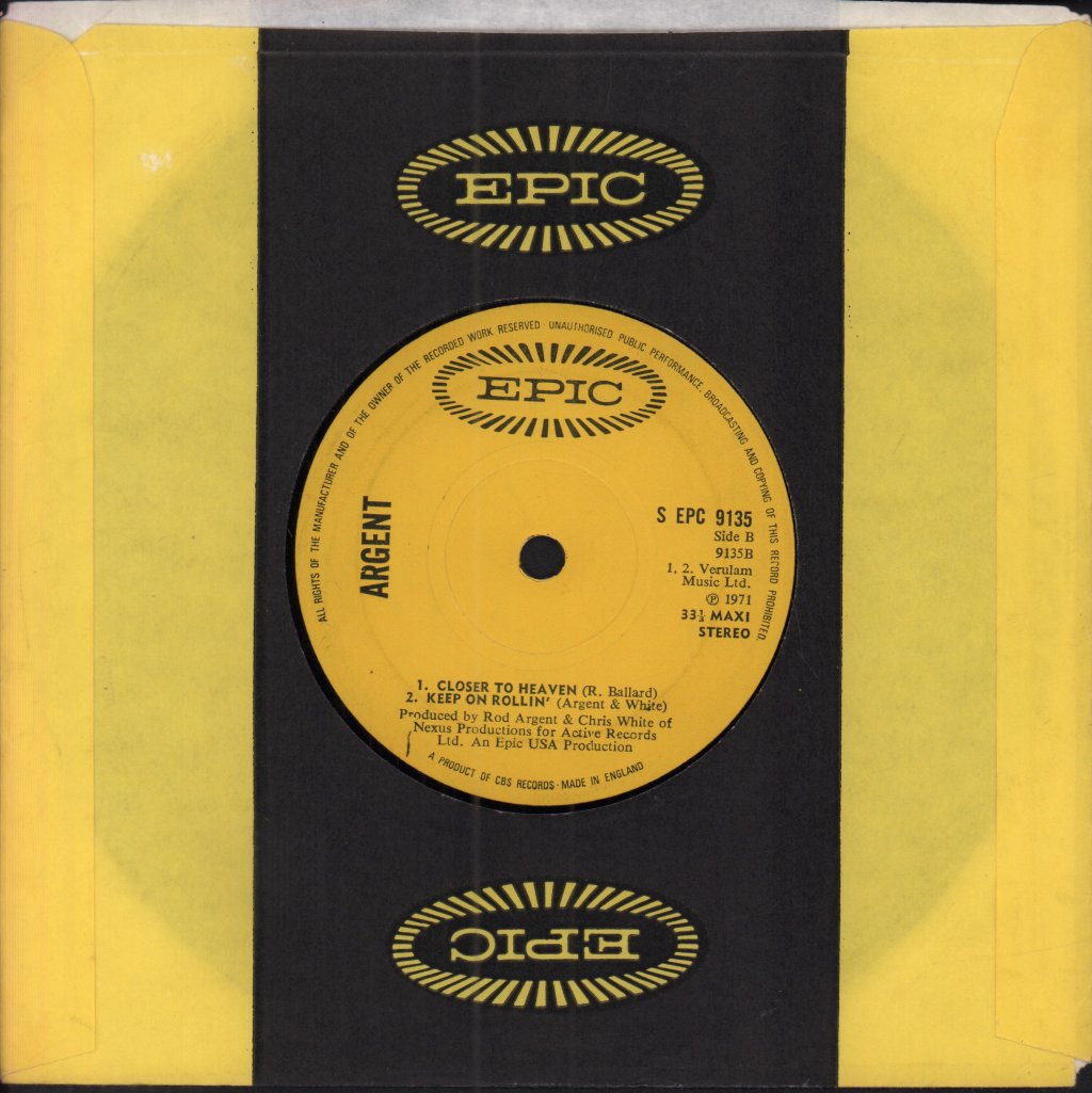 Argent - Hold Your Head Up - 7 Inch