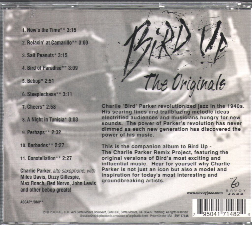 Charlie Parker - Bird Up: The Originals - Cd