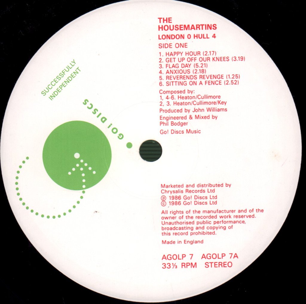 Housemartins - London 0 Hull 4 - Lp