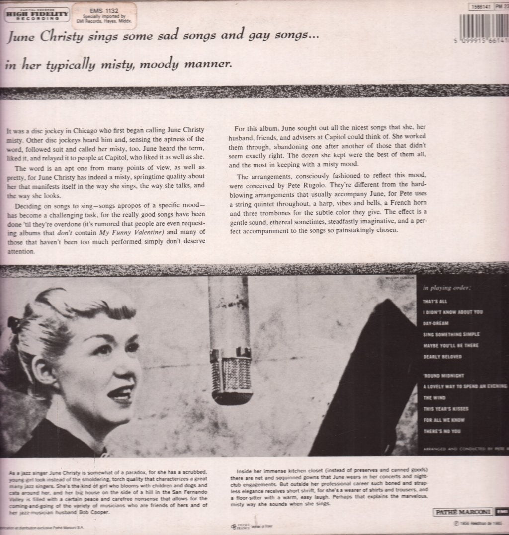 June Christy - Misty Miss Christy - Lp