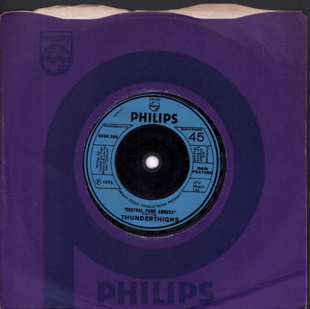 Thunderthighs - Central Park Arrest - 7 Inch