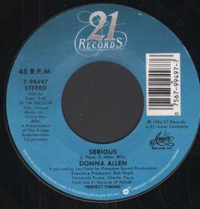 Donna Allen - Serious - 7 Inch