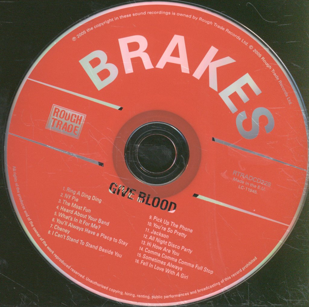 Brakes (Indie Group) - Give Blood - Cd