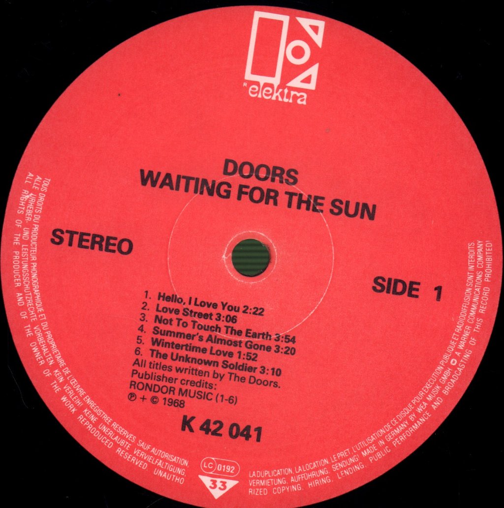 Doors - Waiting For The Sun - Lp