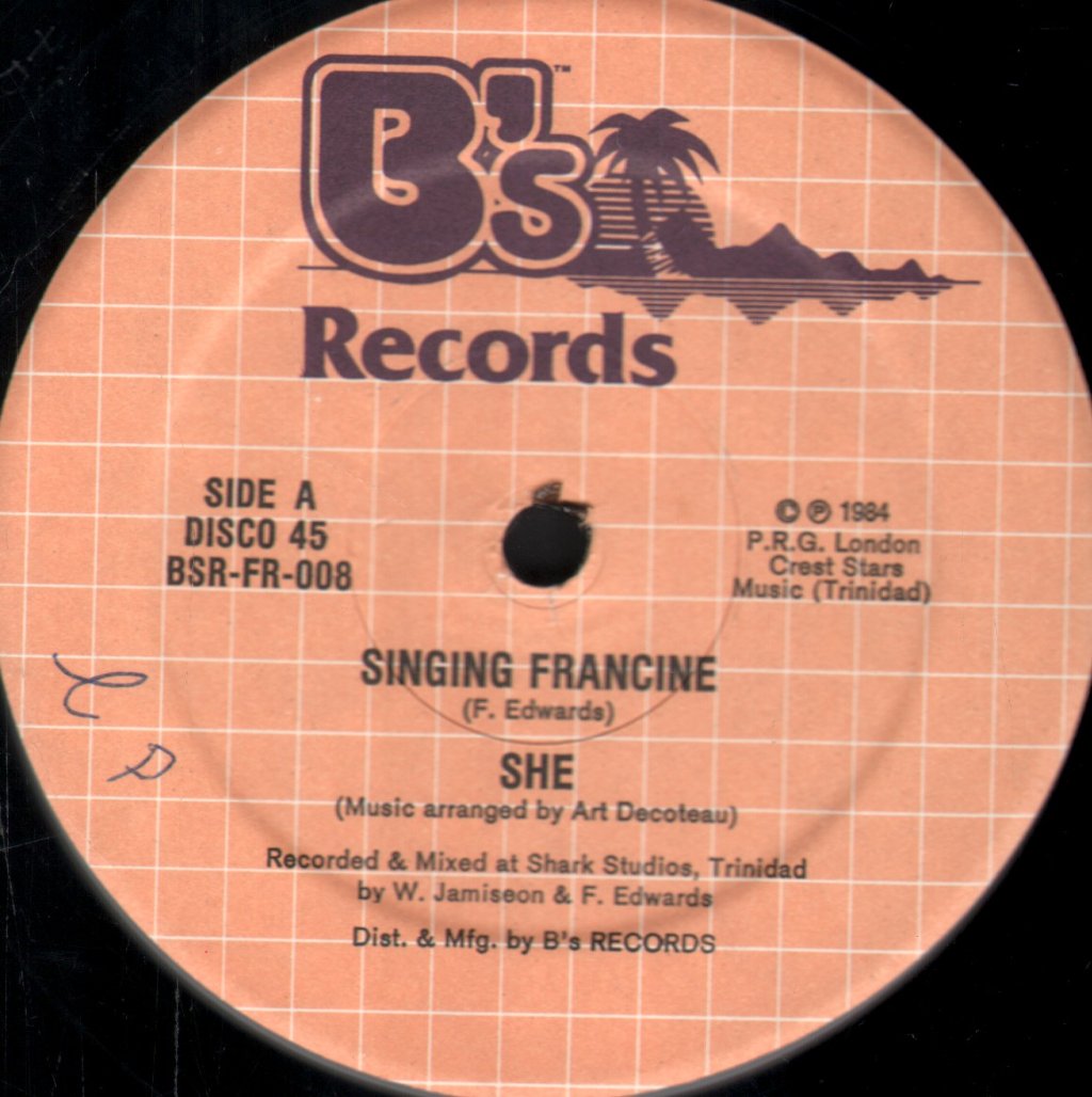 Singing Francine - She / China Man - 12 Inch