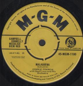 Connie Francis - Malaguena - 7 Inch