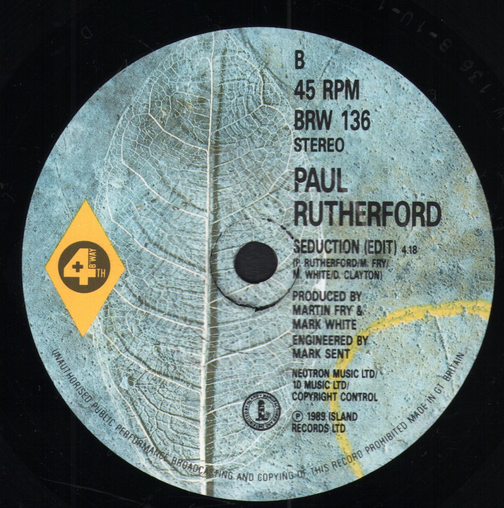 Paul Rutherford - Oh World - 7 Inch