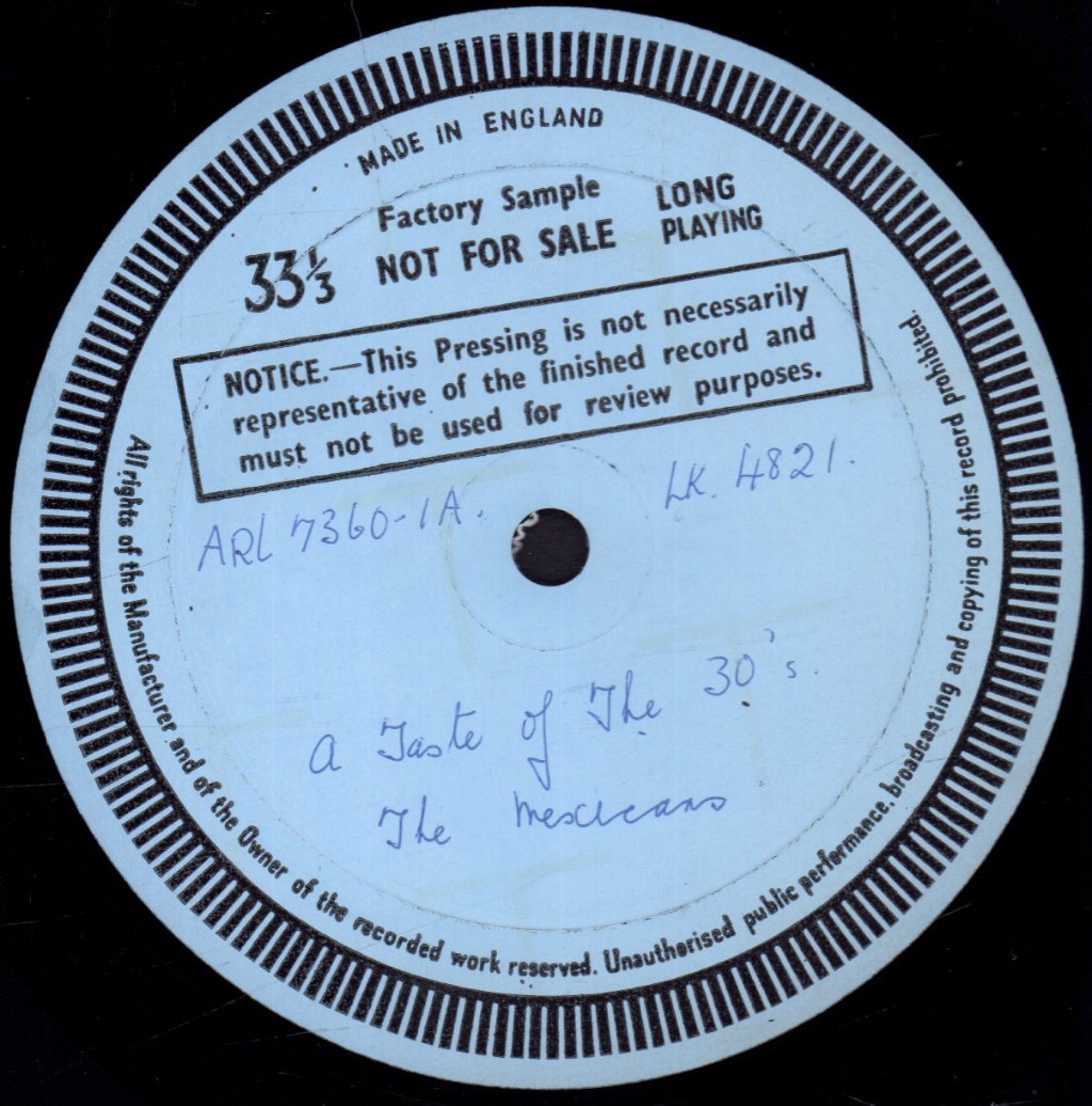 Mexicans (mexican brass) - A Taste Of The 30's And Tijuana - Lp