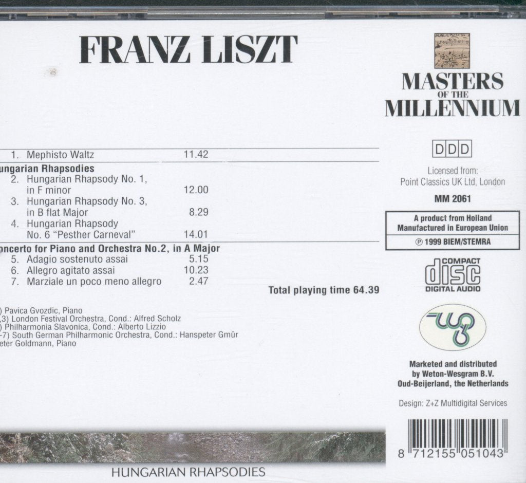 Various Artists - Franz Liszt - Hungarian Rhapsodies - Cd