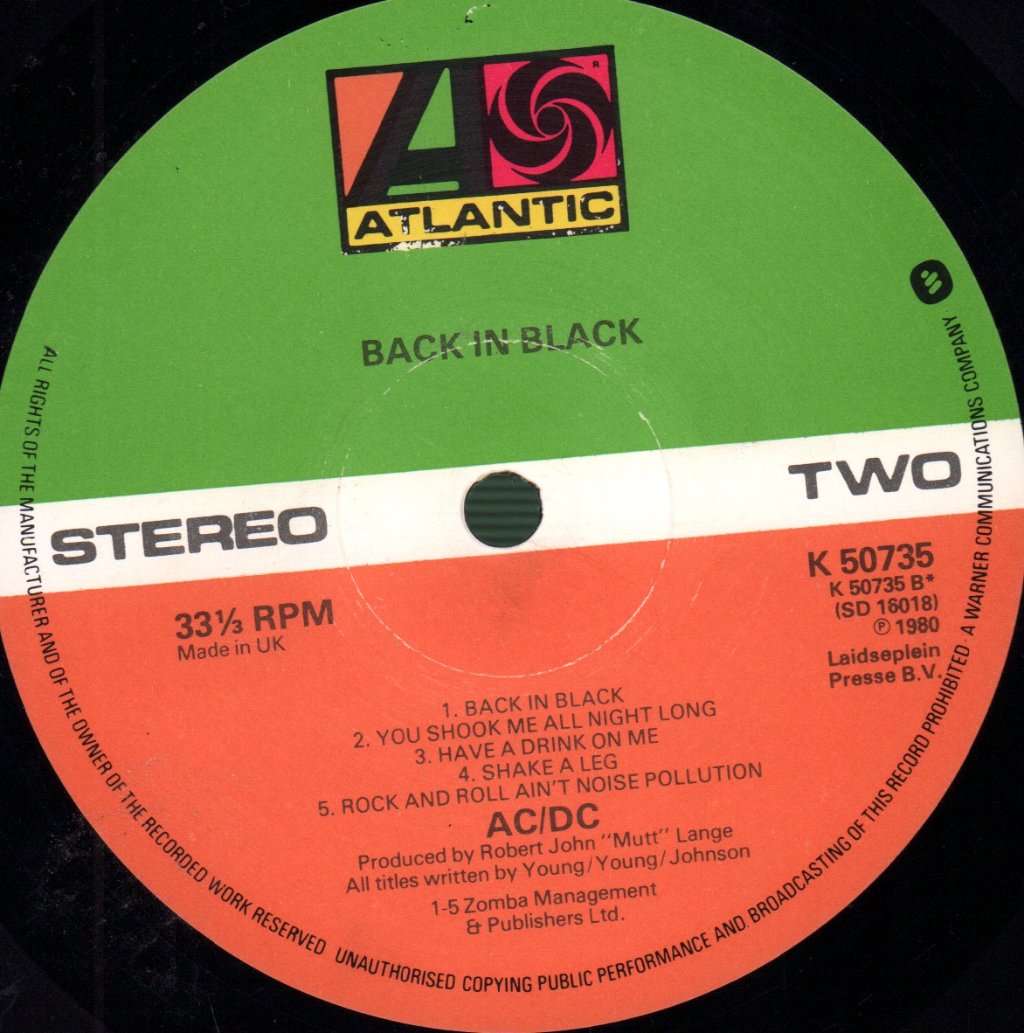 AC/DC - Back In Black - Lp