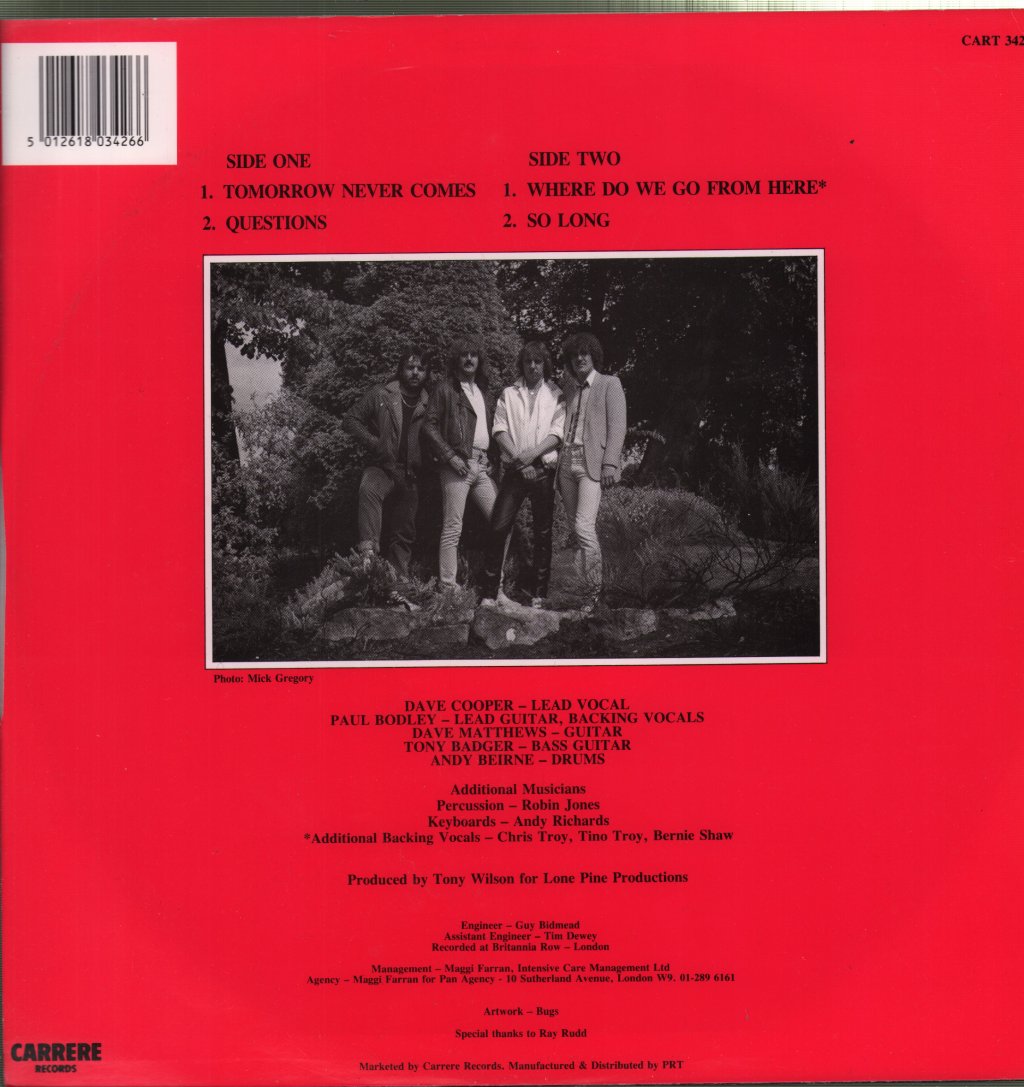 Scorched Earth (Nwobhm Group) - Tomorrow Never Comes - 12 Inch