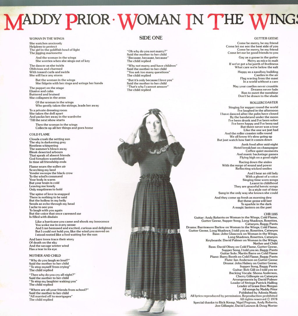 Maddy Prior - Woman In The Wings - Lp