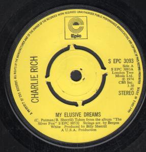 Charlie Rich - My Elusive Dreams - 7 Inch