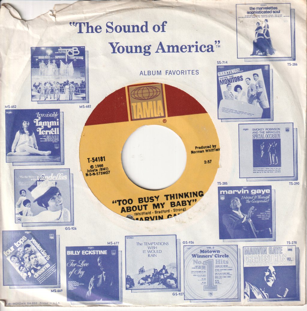 Marvin Gaye - Too Busy Thinking About My Baby - 7 Inch
