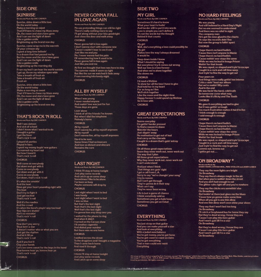 Eric Carmen - Eric Carmen - Lp