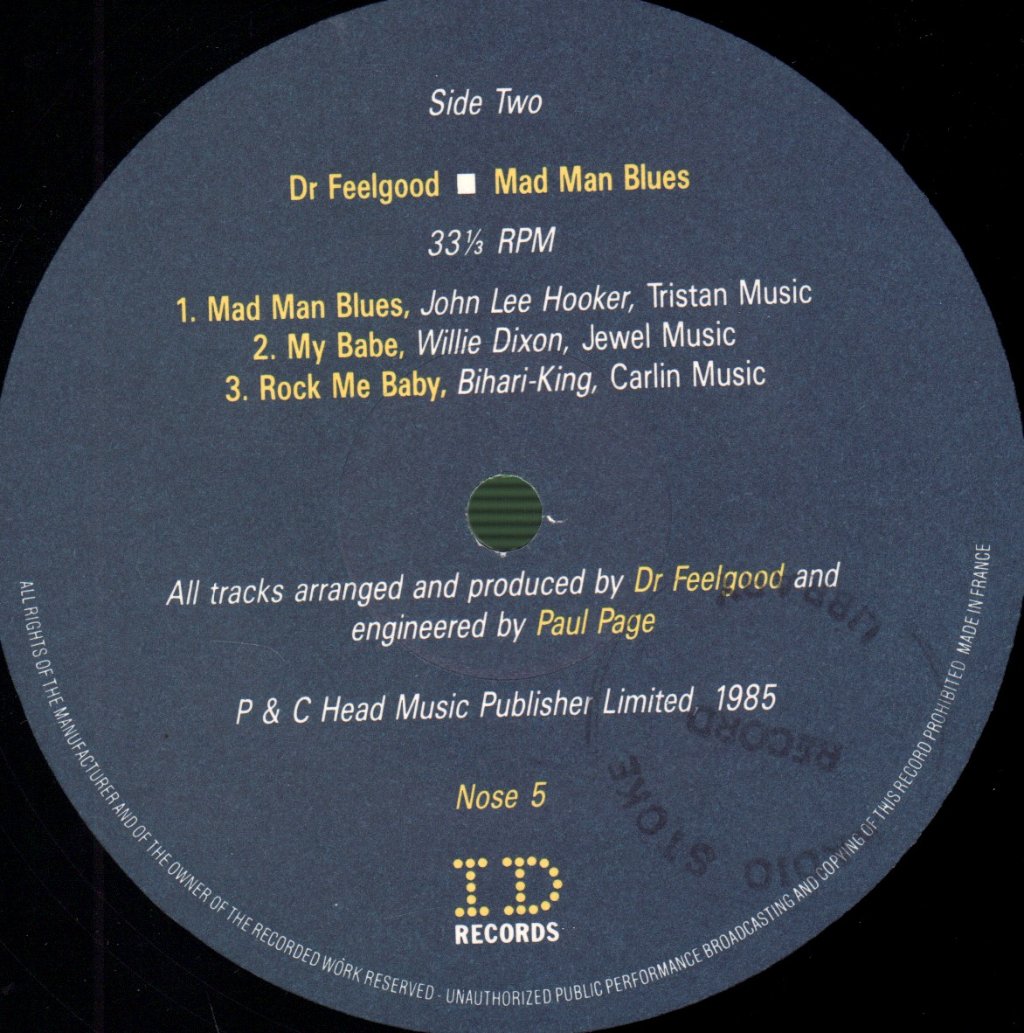 Dr. Feelgood - Mad Man Blues - Lp