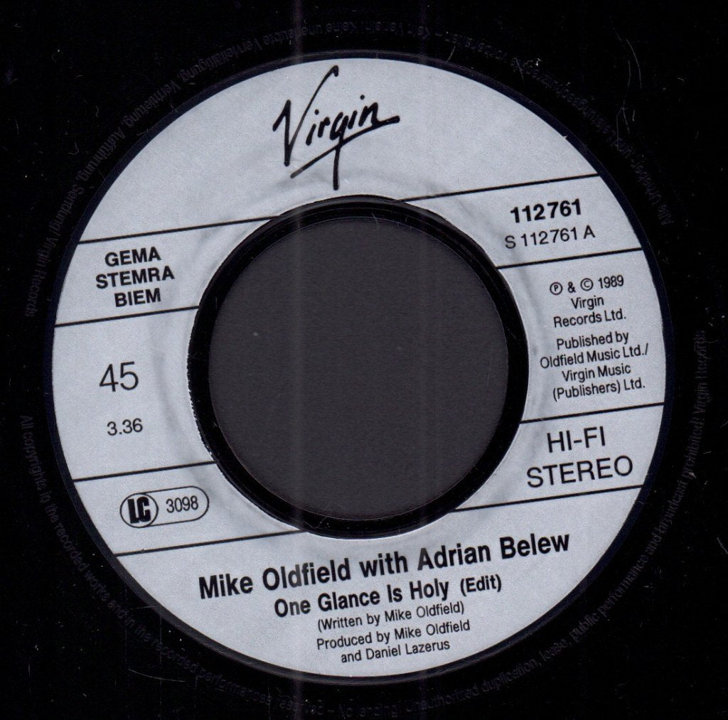 Mike Oldfield With Adrian Belew - One Glance Is Holy - 7 Inch