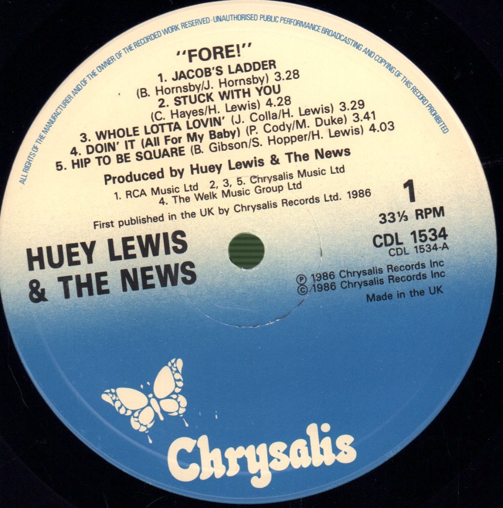 Huey Lewis And The News - Fore - Lp