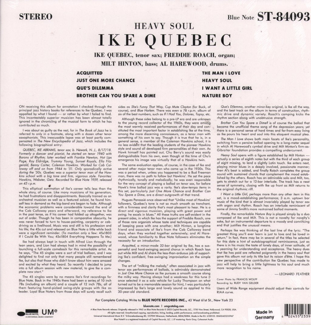 Ike Quebec - Heavy Soul - Lp