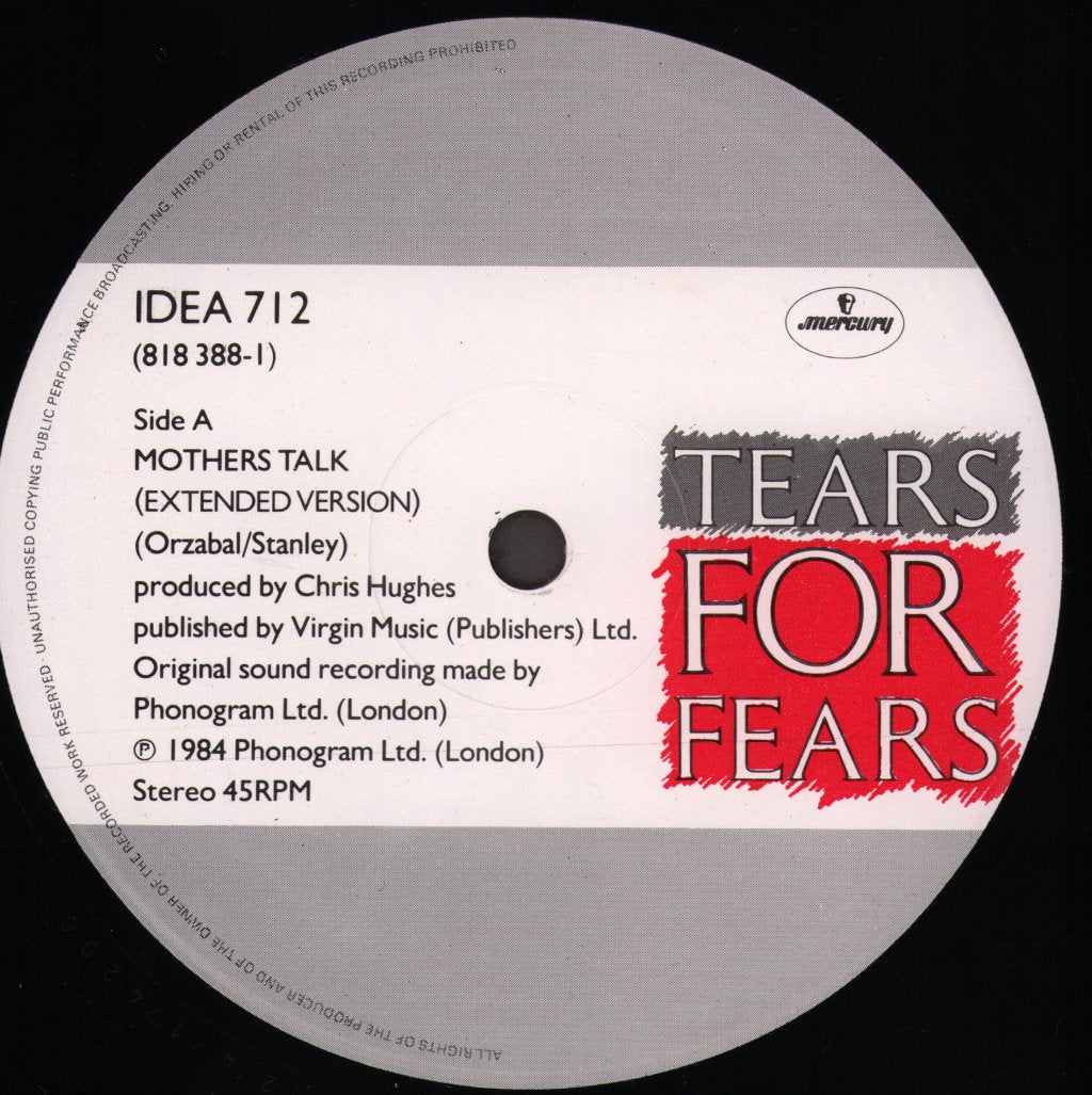 Tears For Fears - Mothers Talk - 12 Inch