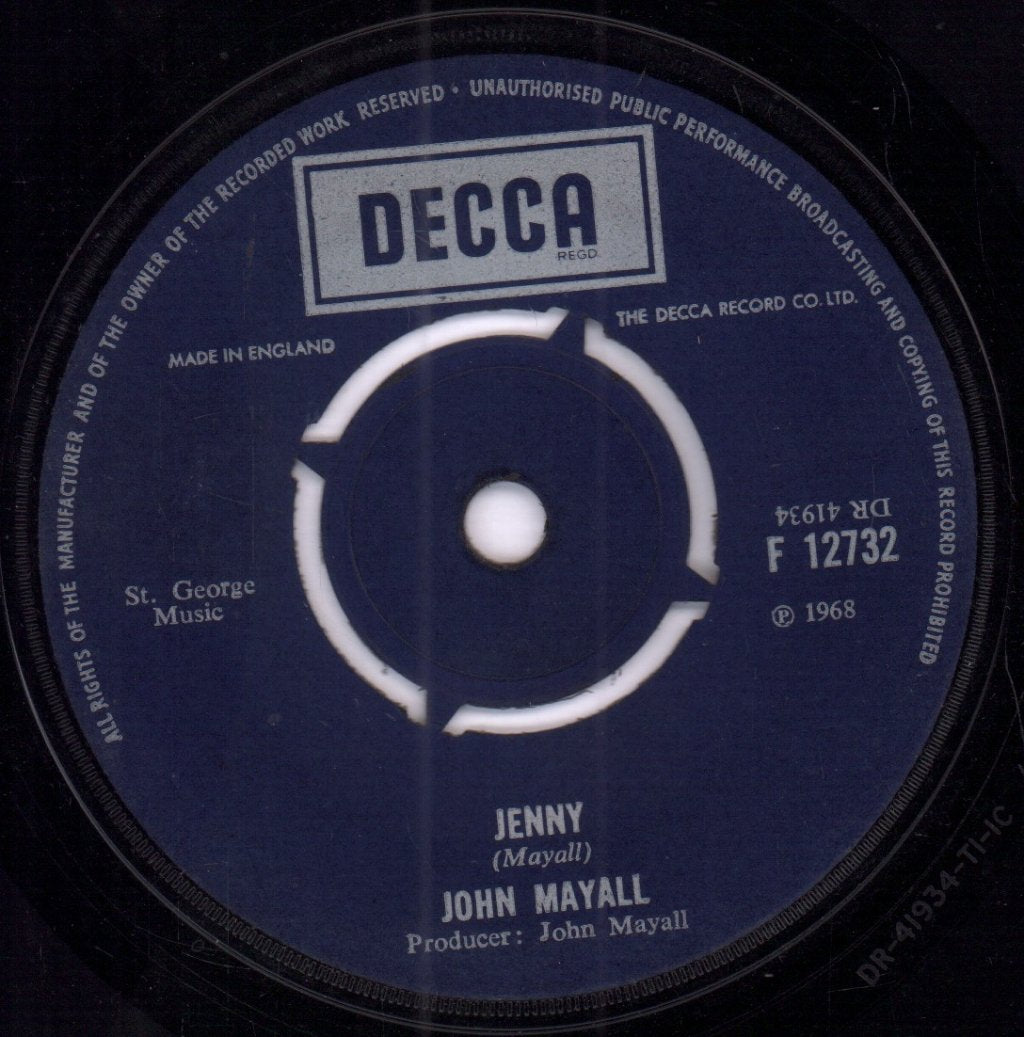 John Mayall - Jenny - 7 Inch