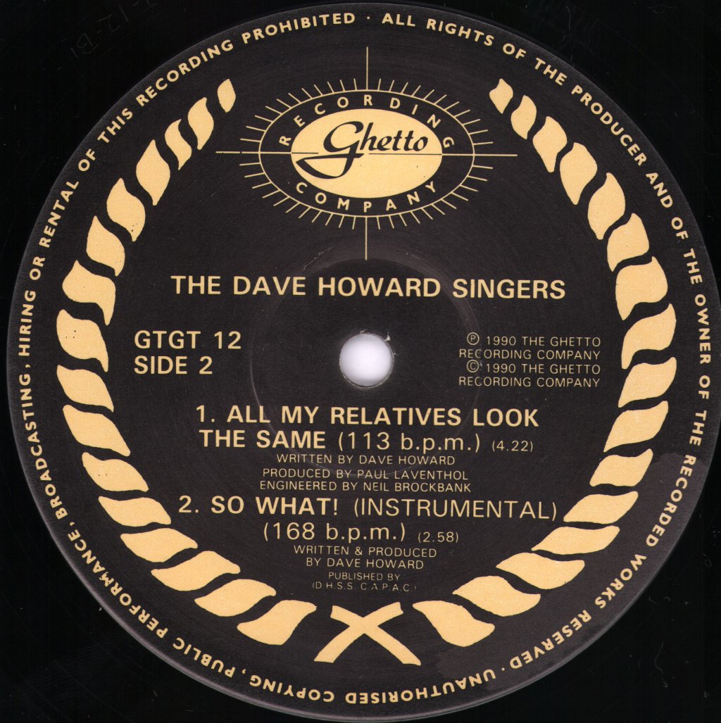 Dave Howard Singers - All My Relatives Look The Same - 12 Inch