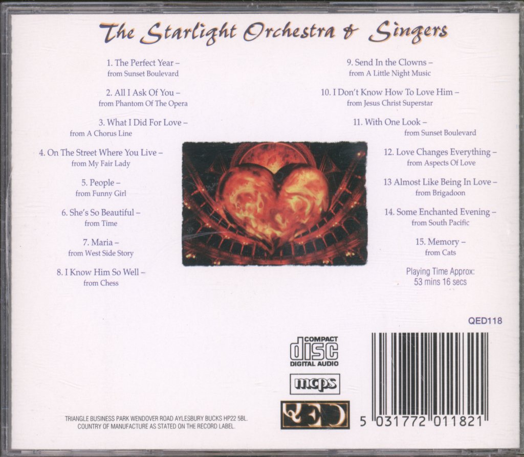 Starlight Orchestra And Singers - Love At The Theatre - Cd