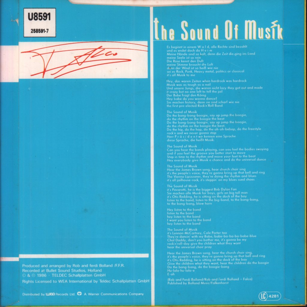 Falco - Sound Of Musik - 7 Inch